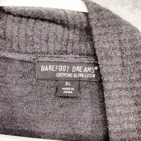 Barefoot Dreams Gray Cozy Chic Ultra Lite Open Cardigan Womens Size XL - Picture 7 of 11